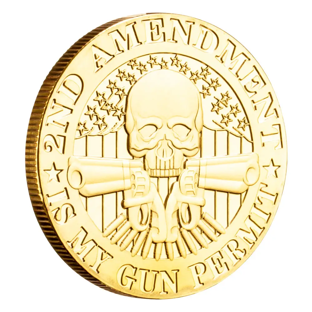 United States Constitution The 2nd Amendment Souvenir Gold Plated Coin The Right Of The People To Keep And Bear Arms Collection