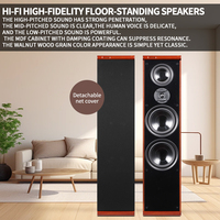 Système Home Cinéma 2.0 avec enceintes colonnes Hi-Fi pour usage familial, audio haut de gamme, enceintes stéréo frontales sur pied