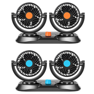 Kipas mobil elektrik kualitas tinggi 360 kipas pendingin Unit ganda dapat diputar untuk kendaraan otomatis <span class=keywords><strong>12V</strong></span>/24V - Product Image 1