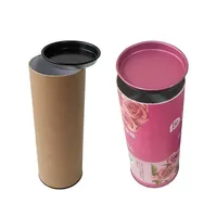 Emballage en tube de papier kraft imprimé sur mesure pour les cosmétiques, les huiles essentielles, les parfums et les flacons de soins de la peau 30ml 50ml 100ml