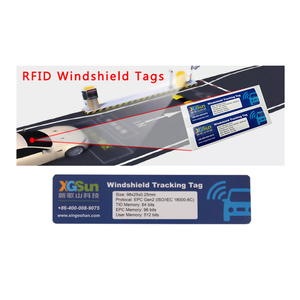 Tùy chỉnh 96-bit EPC RFID xe Sticker H9 chip đọc/ghi tầm xa 860-960MHz tần số chống giả cho thu phí gian hàng Quản Lý - Product Image 2