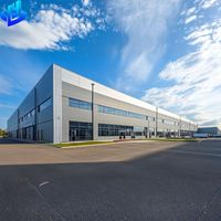 Almacén de Estructura de Acero Galvanizado, Diseño Moderno, Edificio Metálico Prefabricado, Kit de Nave Industrial de Gran Envergadura