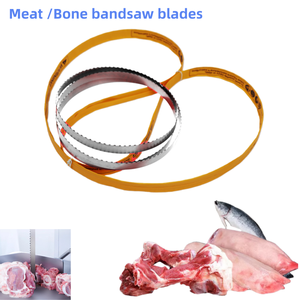 Cuchillas de sierra de cinta para carne <span class=keywords><strong>EJ</strong></span> Industrial, blancas, de varios tamaños (3/<span class=keywords><strong>4</strong></span>" 16mm) |   OEM Personalizable de Ajuste Universal para Restaurantes/Procesamiento - Product Image 1