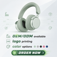 Headphone Nirkabel HiFi 40mm Driver BT 6.0, Headset Baterai Dapat Ditukar 890mAh dengan Jangkauan 10m untuk Kerja dan Perjalanan