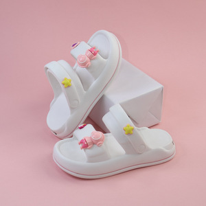 Sandales Kiddo Slide Beige, design de dessin animé, semelle souple antidérapante, chaussures d'été pour enfants, pour filles, usage extérieur, taille 25 26 27 28 - Product Image 5