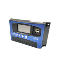 Contrôleur solaire DC 60A 12V/24V reconnaissance automatique de la tension de la batterie contrôle de décharge de charge USB avec USB DCSolar