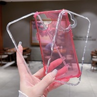 TPU + PC 3-en-1 antichoc SHS étui couleur bonbon couverture rigide transparente pour iPhone 16 15 Pro Max 14 Plus 13 12 6 7 8 Plus