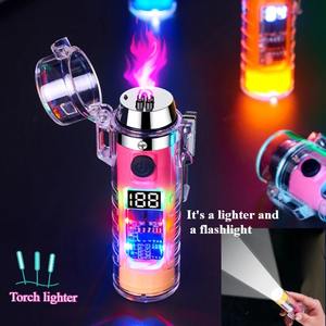 Encendedor de Doble Arco Resistente al Viento, Linternas USB, Supervivencia al Aire Libre, Camping, Iluminación Impermeable, Encendedores, Regalo, Accesorios para Fumar - Product Image 1