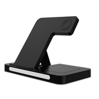 Station de recharge sans fil pliable réglable 15W 3-en-1 avec veilleuse tactile Chargeur magnétique Protection OTP