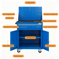 Armoire à outils mobile multifonctionnelle personnalisable OEM/ODM/OBM pour réparation automobile, 10 tiroirs, robuste, capacité 300 kg, usage industriel