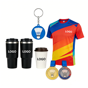 Set de Regalo Promocional con Logotipo Personalizado: Camisetas Deportivas, Gorras, Vasos Térmicos, Pulseras Deportivas y Distintivos para Bádminton, Tenis de Mesa y Recuerdos - Product Image 1