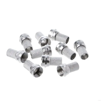 Conector de Cable Coaxial Tipo F de 75-5 con Rosca, Conector Macho Tipo F para Cable Coaxial de Antena de TV Satelital RG6, Adaptador