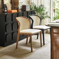 Dreamhause Simple Nordic Modern French Style Chaises de salle à manger en rotin Mobilier de maison Hôtel Restaurant Café Boutique Chaise Designer