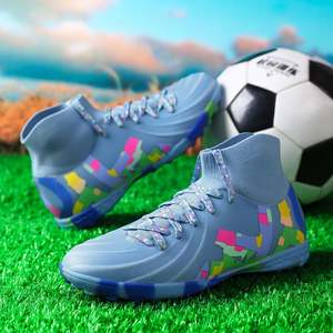 OEM Hombres de tobillo alto Deportes <span class=keywords><strong>Turf</strong></span> Interior/Exterior Fútbol <span class=keywords><strong>Botas</strong></span> de fútbol Nueva malla Estilos baratos TPU <span class=keywords><strong>Suela</strong></span> Zapatos de entrenamiento para el invierno - Product Image 4