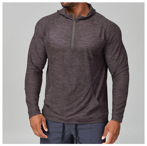 Sudadera con Capucha <span class=keywords><strong>y</strong></span> Cierre de Cremallera de Secado Rápido para Hombre, Sudadera de Manga Larga Agradable al Tacto para Correr, Entrenar <span class=keywords><strong>y</strong></span> Hacer Senderismo al Aire Libre - Product Image 5