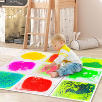 Jouets éducatifs Montessori, carreaux de sol interactifs sensibles au toucher, LED, carreaux liquides changeant de couleur pour les enfants, jeu sensoriel