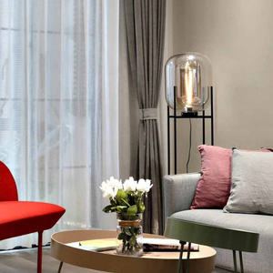 Jylighting LED Đèn sàn trang trí <span class=keywords><strong>Tripod</strong></span> đèn RGB đứng ánh sáng thủy tinh đứng E27 cơ sở kim loại hiện đại phòng khách văn phòng màu đen - Product Image 2