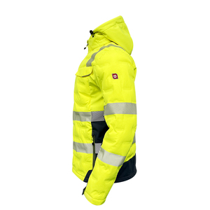 カスタムメンズ反射安全パディングジャケット黄色防風作業ジャケット男性用 - Product Image 3