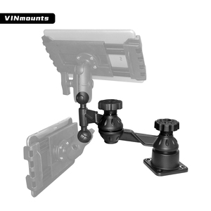 Aluminum Horizontal Vertical Swing Arm Mount With Double Ball for Lowrance and Humminbird Fish Finder Ball Mount - Product Image 3