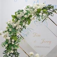 Guirlandes de fleurs artificielles personnalisées pour arche de mariage, décoration d'événements, fourniture d'usine