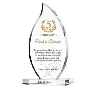 Custom Acrylic Award Plaque – Engraved Heart Design, Employee Recognition, Retirement Gift – Personalized Text & Logo - View #3