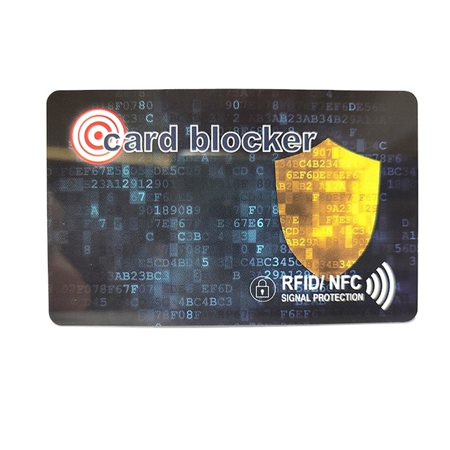 Prepaid Customized 13.56mhz Pvc Card Material  Rfid  Blocking Card  for Bank Debit Credit Card