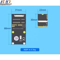 Venta Directa de Fábrica, Tarjeta Adaptadora M.2 NGFF A+E a Mini PCI-E MPCIe + Cable FPC de 30CM para Módulo WiFi BT