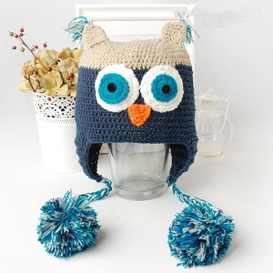 Bán Buôn Đan Bé Ngọt Ngào Beanie <span class=keywords><strong>Hat</strong></span> <span class=keywords><strong>Owl</strong></span> Tai Beanie <span class=keywords><strong>Hat</strong></span> Cho Bé Gái - Product Image 3