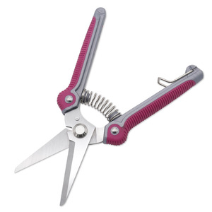 Jolies cisailles de jardinage en acier inoxydable avec poignée en caoutchouc, cisailles manuelles pour tailler les haies - Product Image 1
