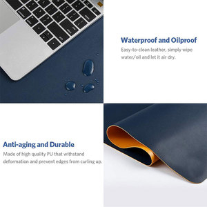 Alfombrilla de corcho de doble cara para ratón, alfombrilla de escritorio antiarañazos de cuero PU <span class=keywords><strong>enrollable</strong></span> para Gaming, <span class=keywords><strong>teclado</strong></span> para casa y oficina, color rosa - Product Image 6