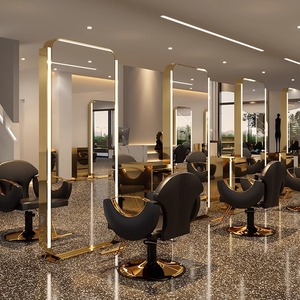 Espejo de <span class=keywords><strong>Barber</strong></span>ía de Pie de Alta Calidad al por Mayor de Fábrica, Espejo de Vidrio LED de Doble Cara Moderno y Sencillo para Salón y <span class=keywords><strong>Barber</strong></span>ía - Product Image 1