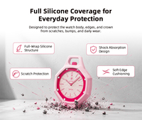 Funda Protectora de Silicona para Reloj AP, Cobertura Total de 360° con Soporte Integrado y Clip de Mosquetón, Soporte para Reloj con Mosquetón