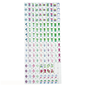 Juego de Fichas de Mahjong Americanas de Lujo de Alta Calidad en <span class=keywords><strong>Coral</strong></span> y Rosa Suave, 160 Fichas Estándar de Cuatro Capas de Acrílico con Diseño Floral Grabado - Product Image 6