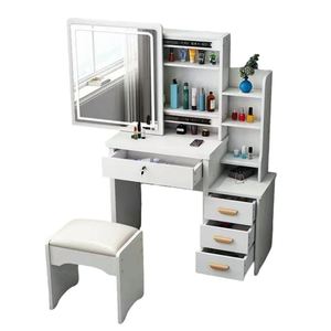 Table de toilette en MDF en vente chaude avec miroir tactile, tables de toilette pour petite chambre à coucher - Product Image 2