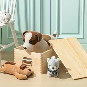 Sağlam Metal Mandalı ile Köpek Kedi Anıtı İçin Masif Çam Ahşap Evcil Hayvan Kremasyon Urnesi - Product Image 3