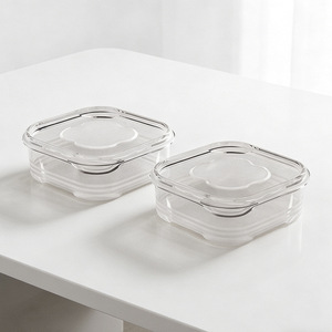 Transparent food storage boxes for refrigerators, kitchens, vegetables, frozen meat, and other <b>plastic</b> sealed <b>containers</b>. - Product Image 1