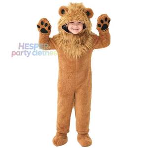Mono de lana HP en stock para mascarada de Halloween, disfraz de león pequeño y lindo, disfraz de animal peludo de fantasía - Product Image 1