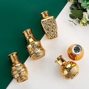Florero de oro pequeño, venta al por mayor, gran oferta, moderno, simple, pequeño y elegante, florero ovalado, florero de cristal para <span class=keywords><strong>baño</strong></span> de boda - Product Image 4