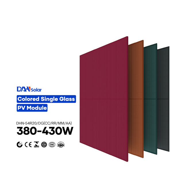 OEM High Quality BIPV Solar Panel Modules for Building Double Glass Colored Facade BIPV 575W N-type HJT Curtain Wall