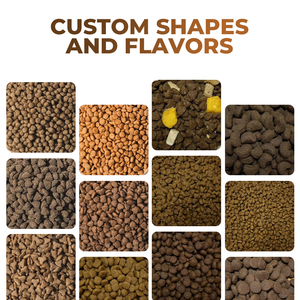 Oem אודם מזון לחיות מחמד מדגם חינם יבש מדגם טעמים מותאמים אישית בצורות מזון כלבים בתפזורת - Product Image 4