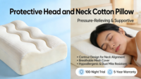 Oreiller cervical ergonomique personnalisé par le fabricant pour oreiller orthopédique en mousse à mémoire de forme corrigeant le sommeil, vente en gros