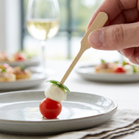 Brochettes en bambou, pics à fruits, bâtonnets de décoration pour desserts/buffets, réutilisables, aspect jetable pour événements