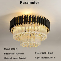Plafonnier LED suspendu en cristal au design Art déco moderne, luminaire décoratif de plafond, idéal pour un couloir ou des escaliers