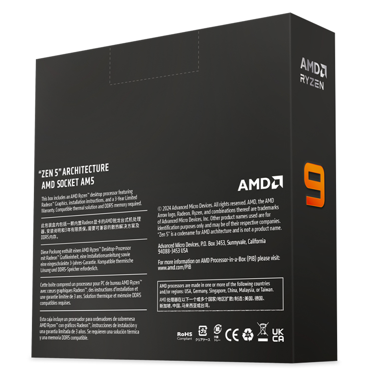 AMD Ryzen 9 9900X 12-Core 4.4GHz AM5 Desktop Processor