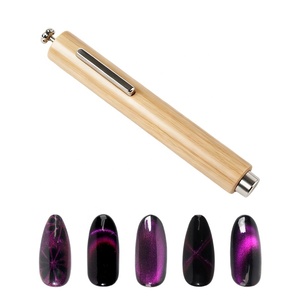 BQAN Bâtonnet magnétique œil de chat à manche en <span class=keywords><strong>bois</strong></span>, outil de nail art naturel et écologique, <span class=keywords><strong>baguette</strong></span> magnétique super puissante pour vernis gel - Product Image 5