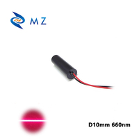 Nuevo Módulo Láser de Línea Roja Compacto Mini de 10 mm, 660 nm, 150 mW, 110 Grados, Lente de Vidrio, Durabilidad Industrial, Posicionamiento, MZLASER