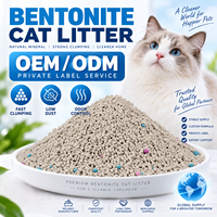 Litière pour chat biodégradable en bentonite de sodium et charbon actif, forme boule, sans poussière, hautement absorbante, agglomération rapide, anti-odeurs
