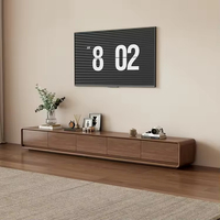 Console TV et Table Basse Tout-en-un 2025, Unité Murale Mince pour Maisons Modernes et Compactes, Style Minimaliste et Rangement Intelligent