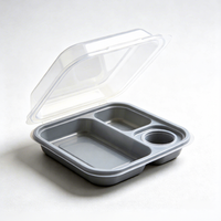 Barquette alimentaire thermoformée à compartiments en PP/PS de qualité alimentaire, pour sandwichs, gâteaux, plats à emporter, boîte à lunch, taille personnalisée pour l'emballage des restaurants