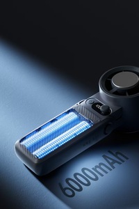 Tua bin nhỏ điện có thể sạc lại quạt thông gió thông minh hiển thị kỹ thuật số gió lớn cầm tay Quạt mini cầm tay - Product Image 3